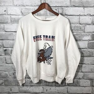 Vintage Free Trade USA vs Canada Crewneck Sweatshirt Large